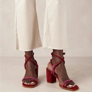 Grace Bicolor Red
Magenta Leather Sandals NWT